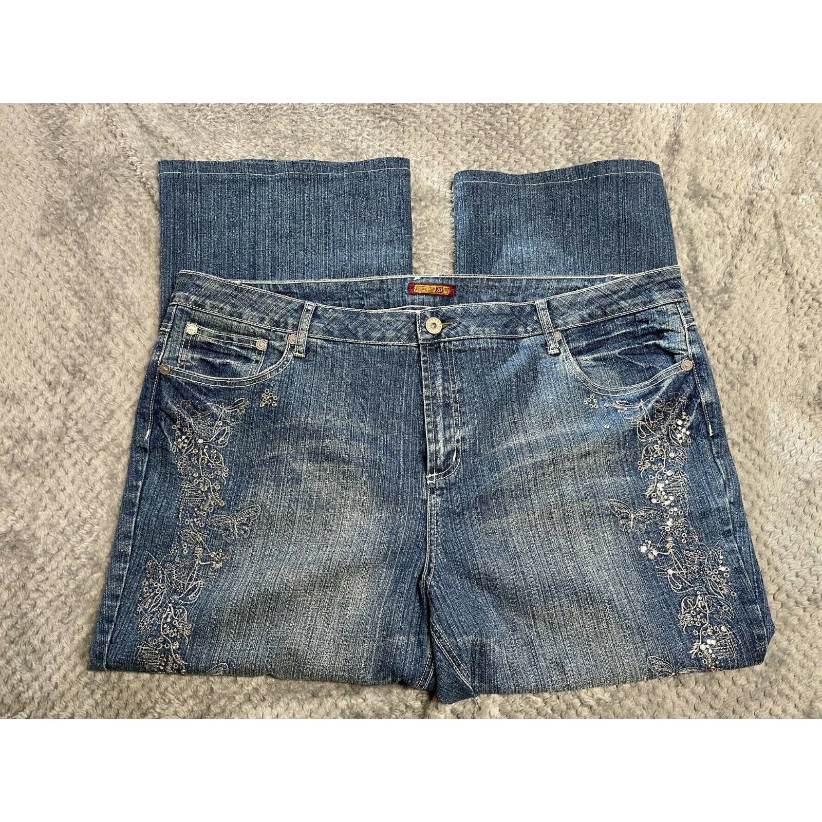 Zd Zanadi Womens Sz 26 Designer Blue Jeans Embellished S753 270